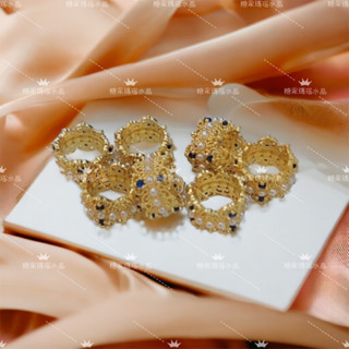 現貨 鑲崁貝殼珍珠沙金 配件DIY手作 手珠古法金 輪胎珠 隔珠配件 皇冠隔珠