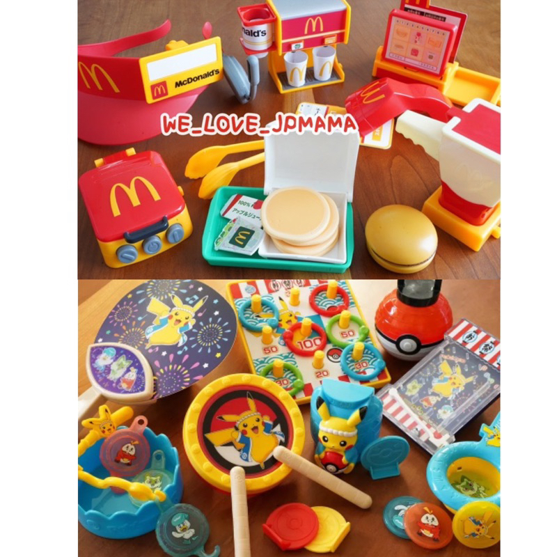 日本 麥當勞 寶可夢 皮卡丘 燈籠 兒童餐玩具 飲料機 帽子名牌 小小店員 玩具收銀機  飲料機 漢堡套餐  鬆餅套餐