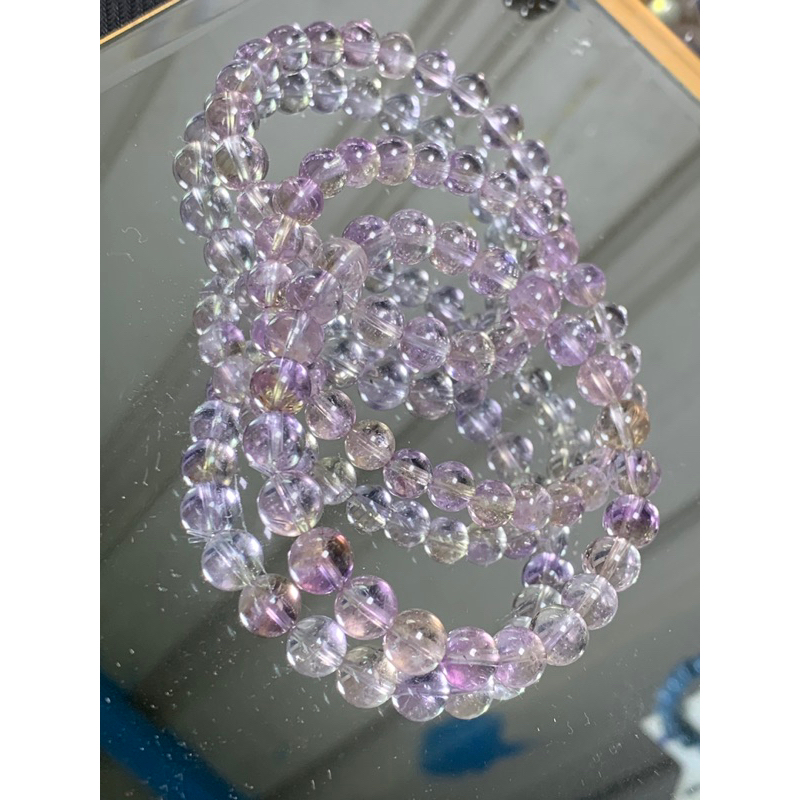 D379 頂級透體 玻利維亞 紫黃晶 手珠 手串 手鍊
