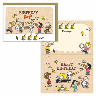 日本 Peanuts Snoopy 史努比 史奴比 糊塗塔克 樂隊 生日音樂卡 賀卡 生日卡 卡片