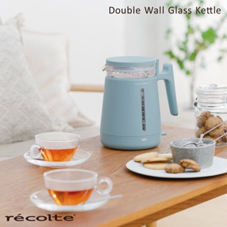 recolte 日本麗克特Double Wall Glass 玻璃電水壺 快煮壺 玻璃內膽 台灣總代理公司貨一年保固