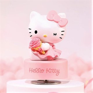 [現貨 JARLL 水晶球 ] 三麗鷗 Hello Kitty玫瑰花 真誠的愛 花仙子水晶球音樂盒 生日 兒童節 婚禮