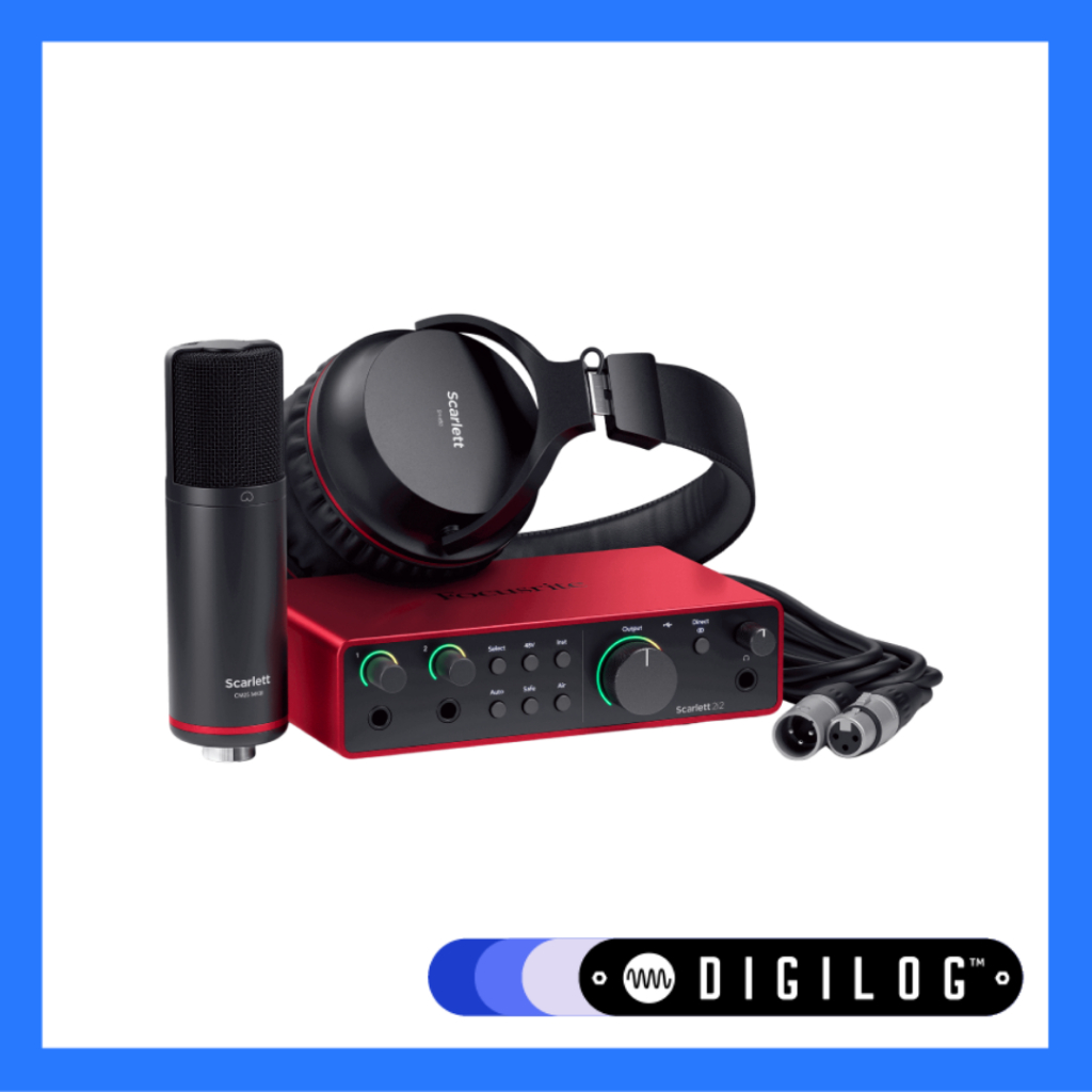 【DigiLog】Focusrite Scarlett 2i2 Studio 4th USB-C 錄音介面麥克風耳機套組
