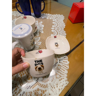 7-11 彼得兔英式下午茶 有蓋馬克杯 陶瓷杯 大頭狗 瓷杯 THE DOG 大頭狗 茶杯 碟子 彼得兔 水杯 馬克杯