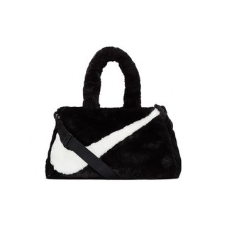 Nike Sportwear Fuax Fur 黑白 毛絨 托特包 DQ5804-010【SPLY】