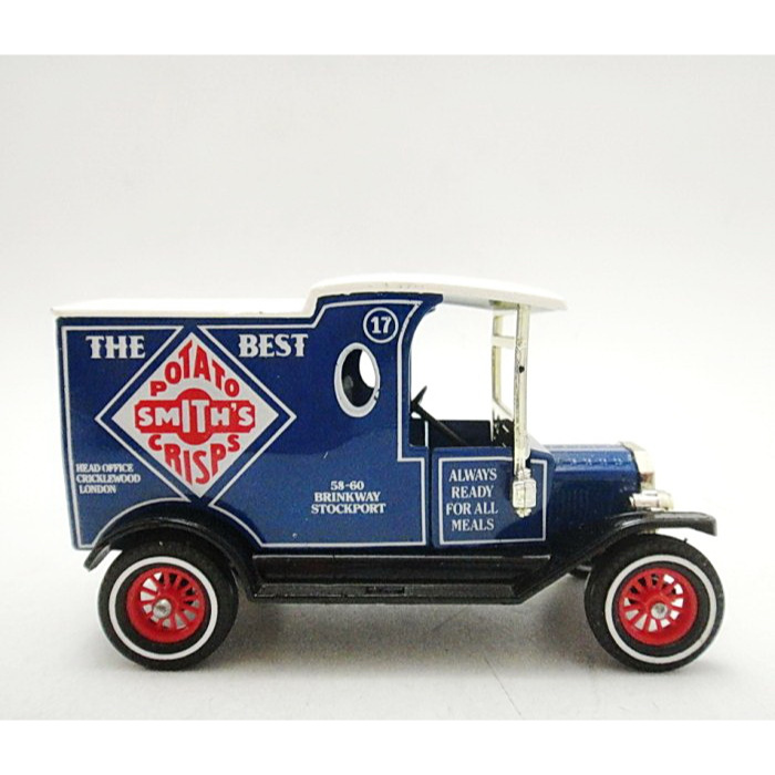 【拾年之路】 Lesney 1912年英國製Ford福特Model T Smith's洋芋片貨車模型(盒裝)(1:43)