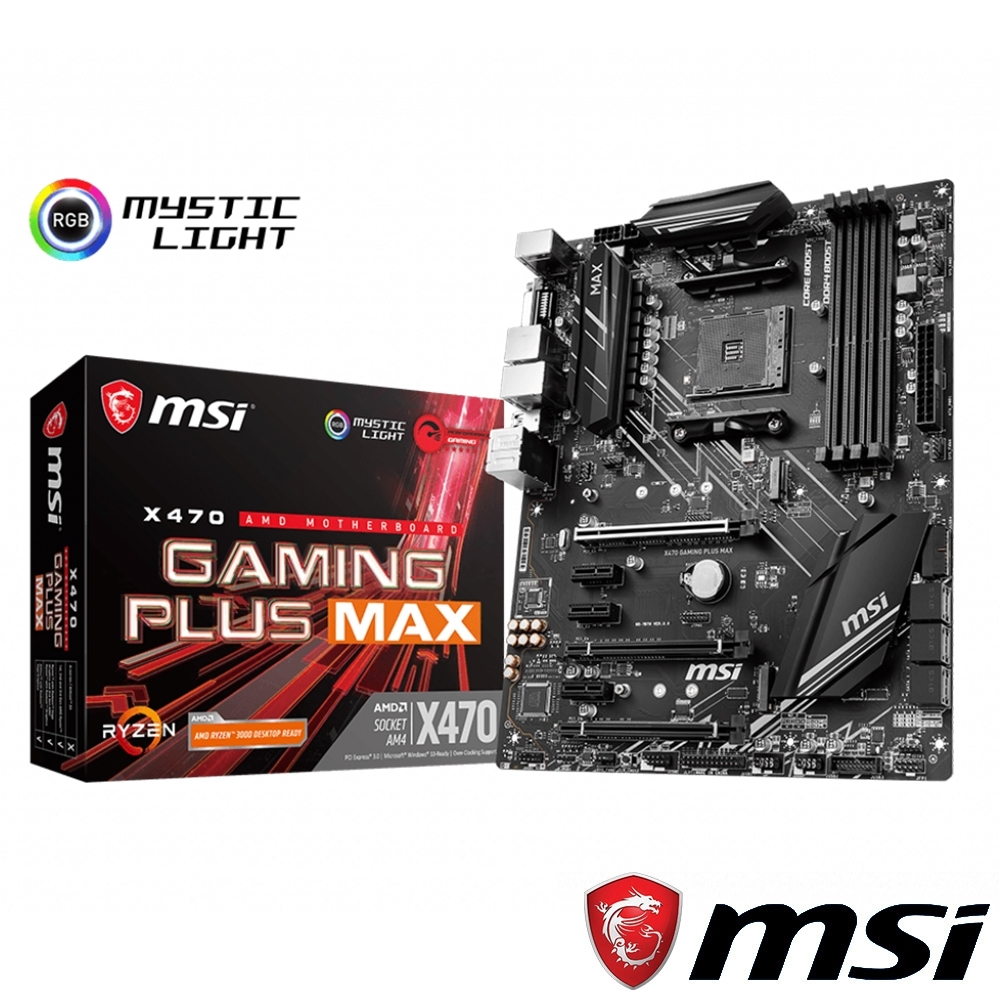 【天鷹科技】微星 MSI X470 GAMING PLUS MAX 高階電競主機板 DDR4 AMD 微星主機板 AM4