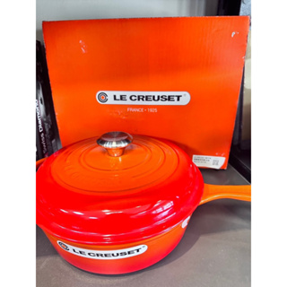 Le Creuset 單耳單柄圓鐵深煎鍋 紅色鑄鐵鍋 26cm 法國 costco好市多 平底鍋 琺瑯 現貨