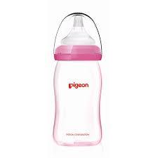 貝親 Pigeon 矽膠護層寬口母乳實感玻璃奶瓶160ml/粉 P26737P