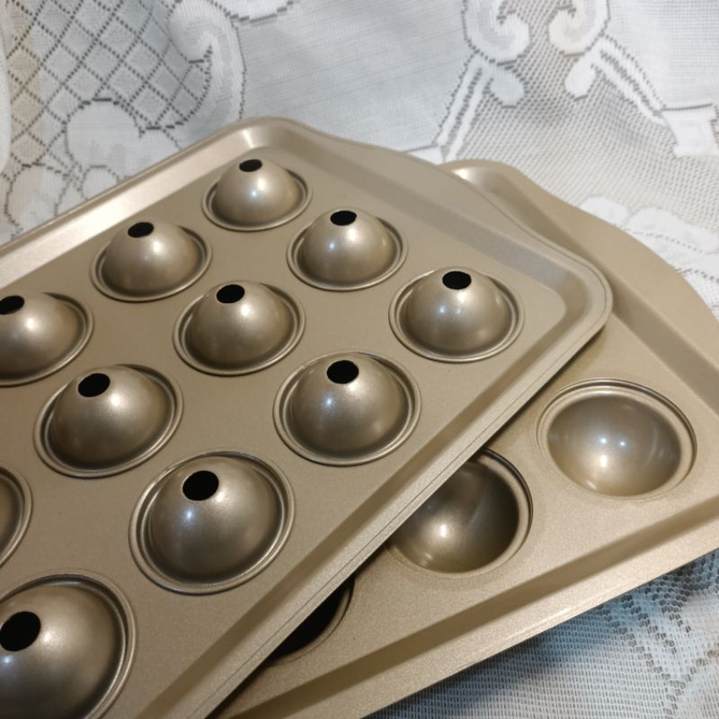 立體圓球🎀12格蛋糕棒棒糖模碳鋼烤盤