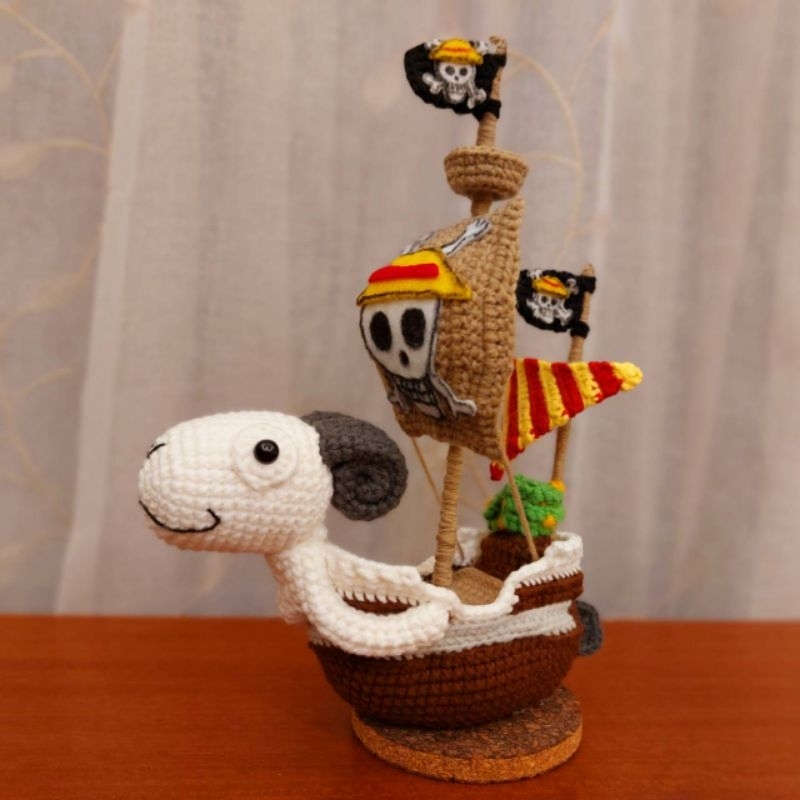 【巧婦織家】海賊王系列 - 25cm黃金梅利號鉤針模型 | 精緻手工編織