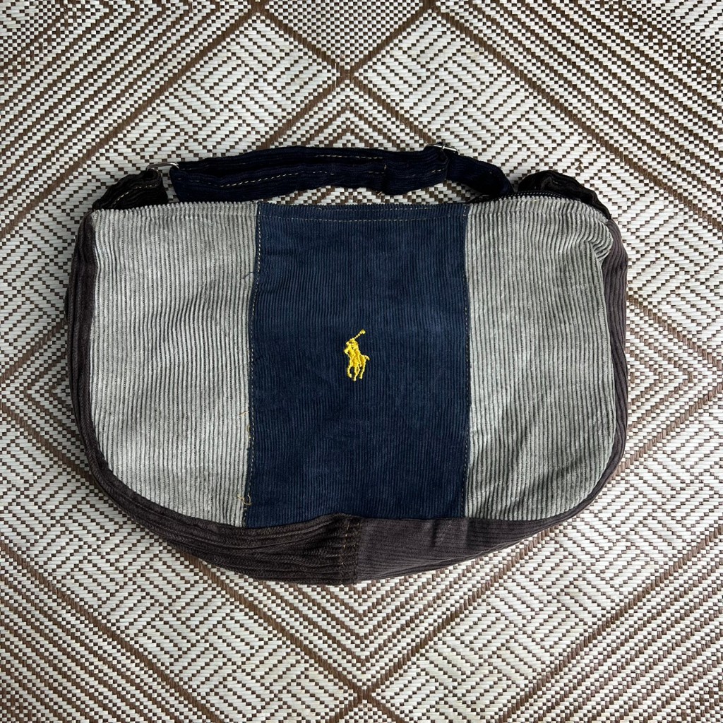 秘陸古著 Polo Ralph Lauren Remake 拼接燈心絨斜背包/小包 現貨商品持續更新