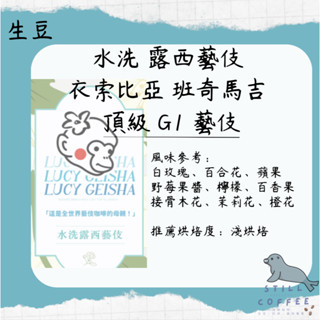 超高CP值藝伎 衣索比亞 藝伎 瑰夏 班奇馬吉 露西處理站 G1藝伎 【咖啡生豆】此為生豆連結 另有 代烘 服務