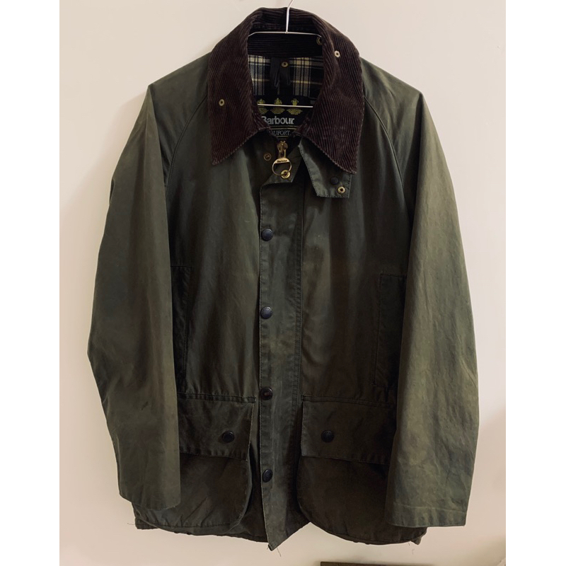 英國Barbour Beaufort wax jacket油布外套-橄欖綠(不喜歡油蠟味,衣服上已處理沒有蠟）可議