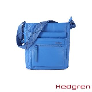 Hedgren INNER CITY系列 RFID防盜 四層收納 側背包 摺紋藍