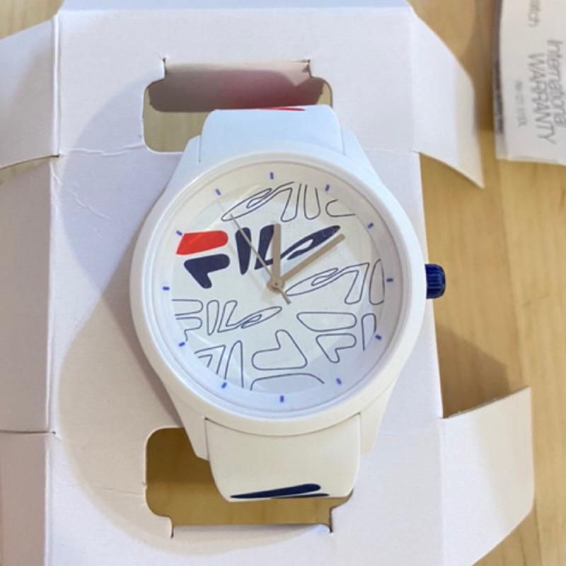 【FILA 斐樂】塗鴉風LOGO造型腕錶-台灣限定款 手錶