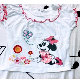 Disney baby米妮花朵刺繡上衣（18-24M)