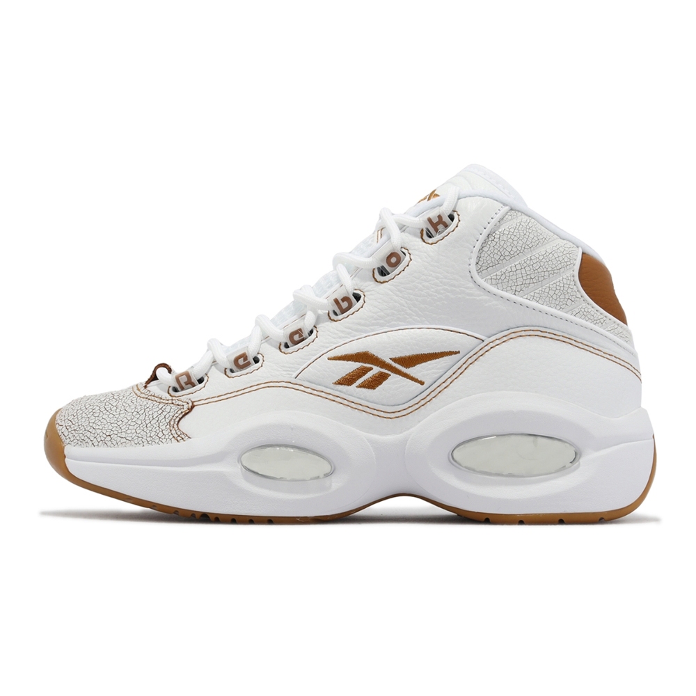 REEBOK QUESTION MID 籃球鞋 運動鞋 高筒 白咖啡 100033893 US13 US14【樂買網】