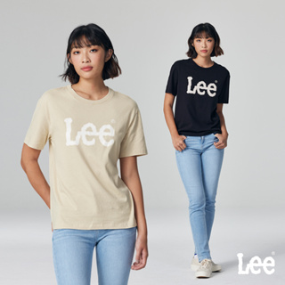 Lee 大LOGO寬鬆短袖T恤 女 MODERN 黑色 卡其 LB302091