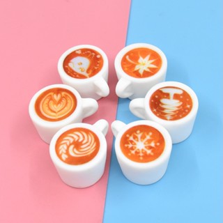 Nai Shop【拉花咖啡杯盤組】擺飾 可愛 盲盒 盲包 迷你 扭蛋 食玩 食物 小物 擺件 盒玩 擺飾