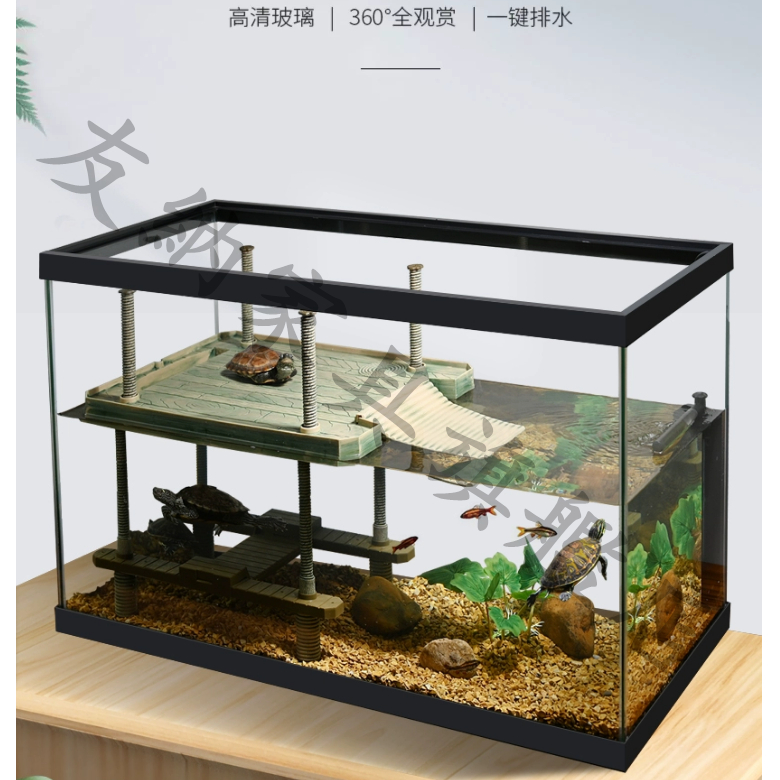 友納家具旗艦店：烏龜玻璃生態造景飼養缸家用客廳大型養龜專用缸別墅魚缸混養