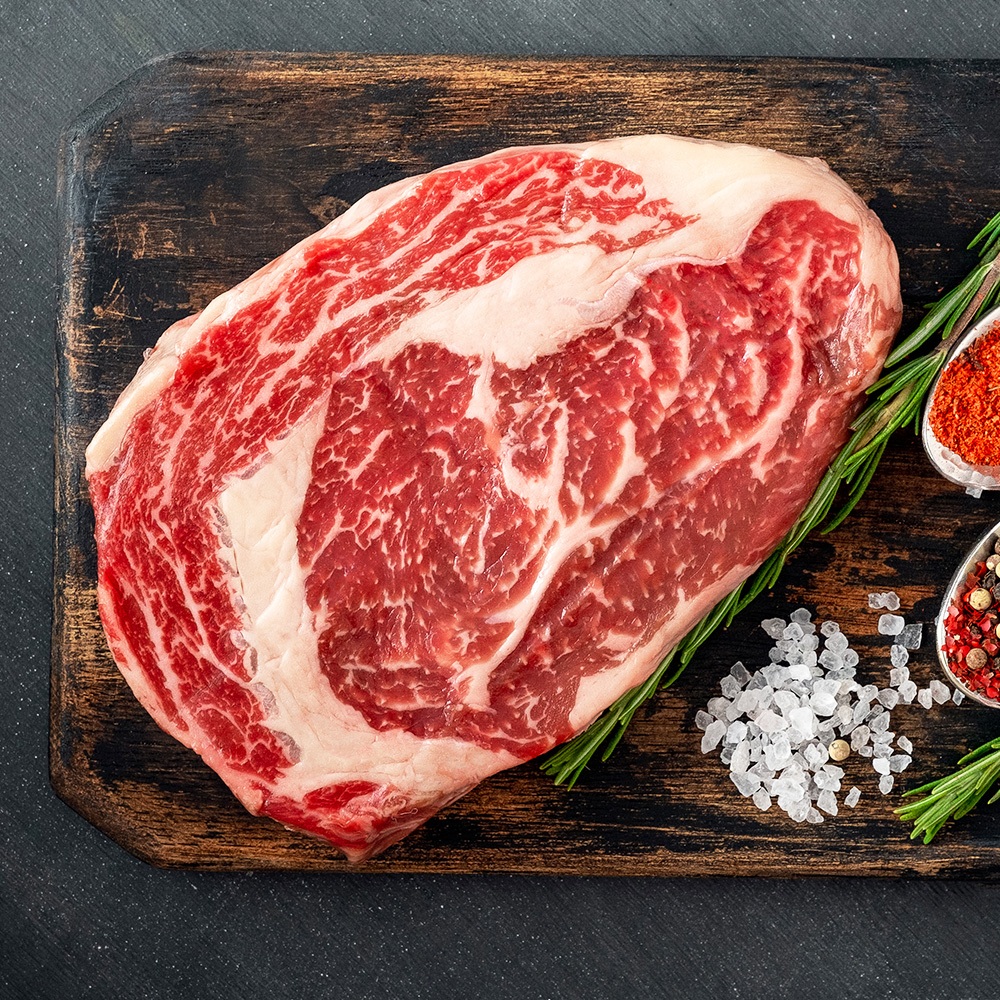 【愛吃麵】美國進口 Prime級安格斯 比臉大雪花沙朗牛排(450g)片 牛肉 牛排 原肉現切