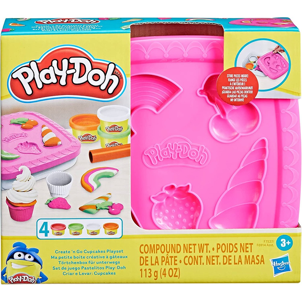 Hasbro Play-Doh 培樂多 小小攜帶收納盒黏土遊戲組(粉)