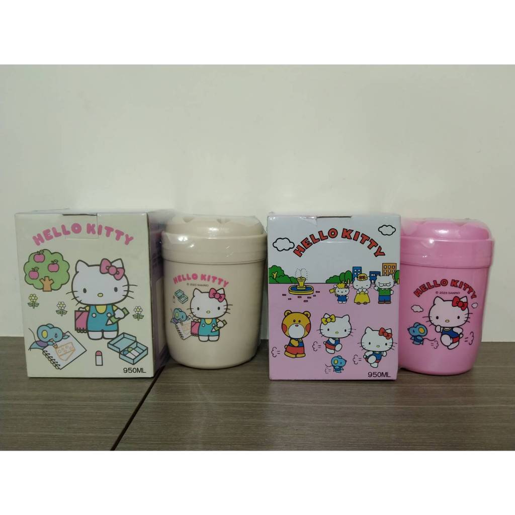 低價出清！！三麗鷗（Sanrio）正版授權雷標凱蒂貓（HELLO KITTY）全新手提式冰桶水壺 攜帶式小冰桶950ML