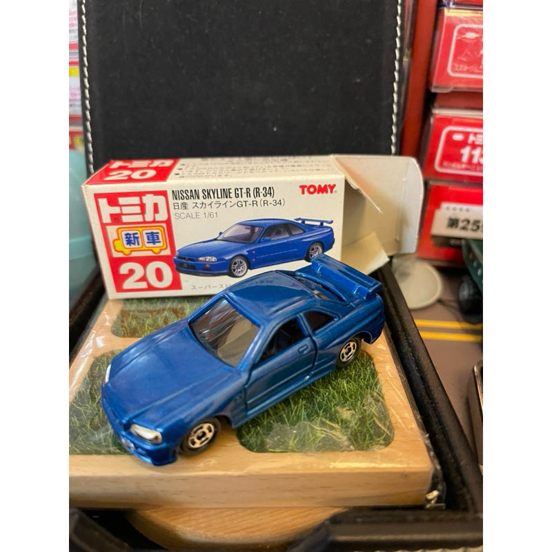 多美 Tomy Tomica 20  日產 Skyline GTR GT-R R34 舊紅標 新車貼 附膠盒