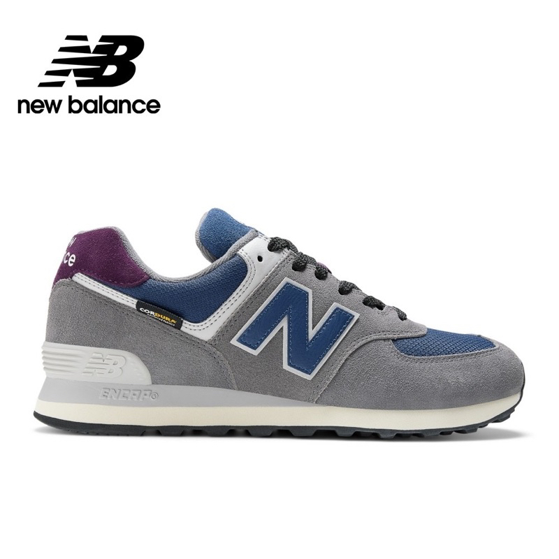 (元二商店）男 New Balance 574 復古鞋 休閒鞋 舒適 好穿搭Cordura 耐磨 深灰藍紫U574KGN