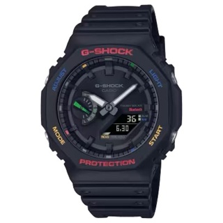 【柏儷鐘錶】CASIO G-Shock 八角手錶 農家橡樹 藍芽連線 太陽能 彩色拼接 GA-B2100FC-1A