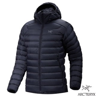 【ARCTERYX 始祖鳥】男 保暖防風防潑 連帽鵝絨外套 Cerium 羽絨外套 雪衣/黑寶石 X000007313