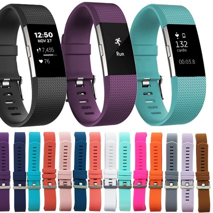 【台灣有貨】矽膠錶帶 運動錶帶 硅膠錶帶 Fitbit charge2 運動手環錶帶 男女矽膠運動 Charge 2錶帶