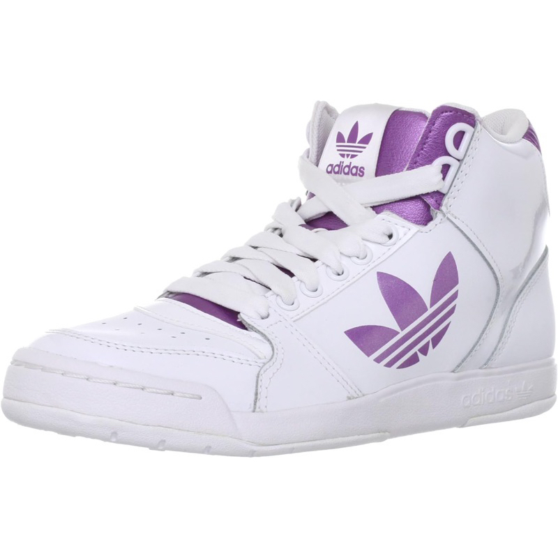 零碼特價adidas 籃球鞋 高筒 皮革 紫色