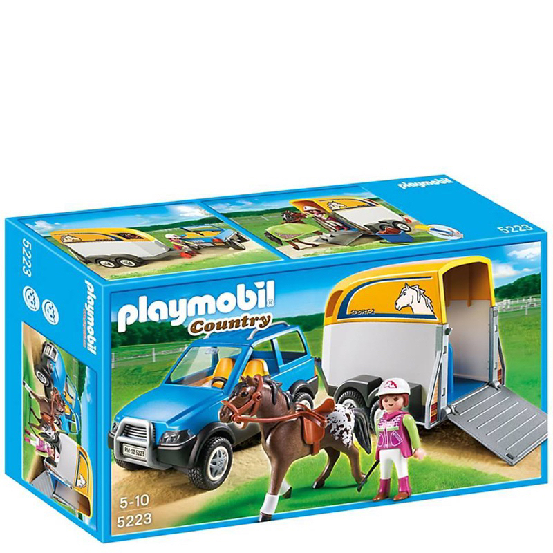 鍾愛一生 德國 玩具 Playmobil  摩比  5223 小馬運輸車