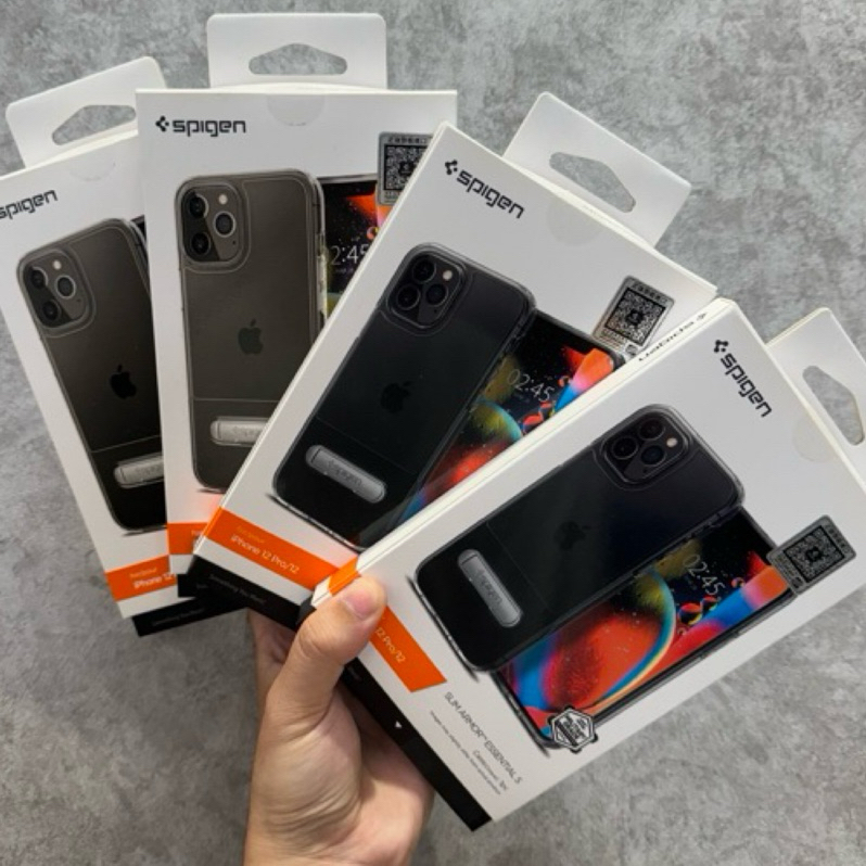 【正版｜支架款】 Spigen Iphone 12 ｜12pro max 透明矽膠 Capa 手機殼超薄可站立背部保護殼