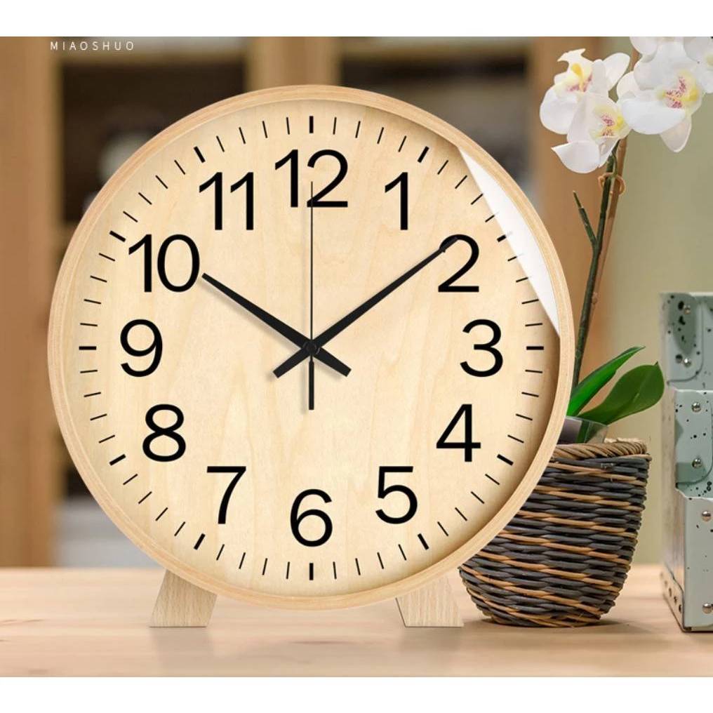 【現貨】立式時鐘 日式木系時鐘 客廳大時鐘 清晰明亮 大時鐘
