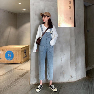 ［莫莫衣物］春裝吊帶褲 背帶褲 牛仔吊帶褲