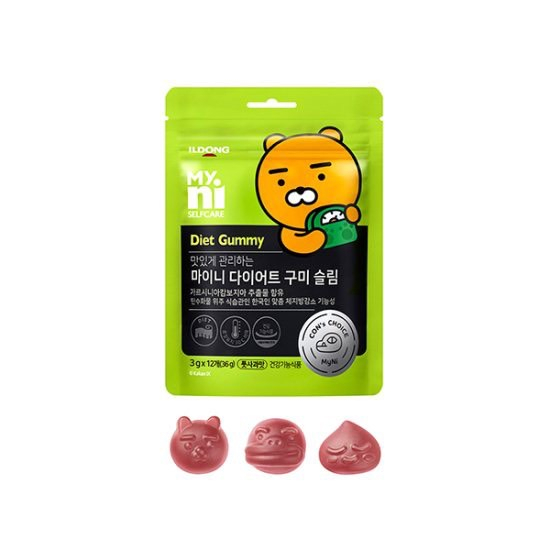 現貨❤️韓國MYni x Kakao日軟糖藤黃果小熊軟糖 蘋果味 36G 12粒 紅石榴膠原蛋白軟糖