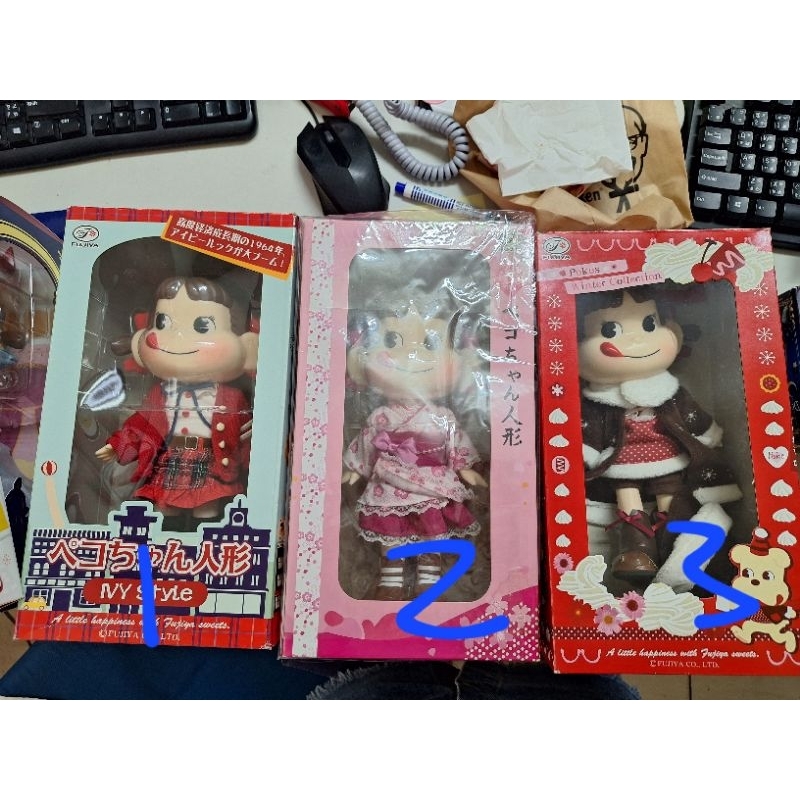 絕版 日版 日本 peko 牛奶妹 不二家 禮盒 人型 人形 英倫 40周年 櫻花 和服 公仔 娃娃 洋裝