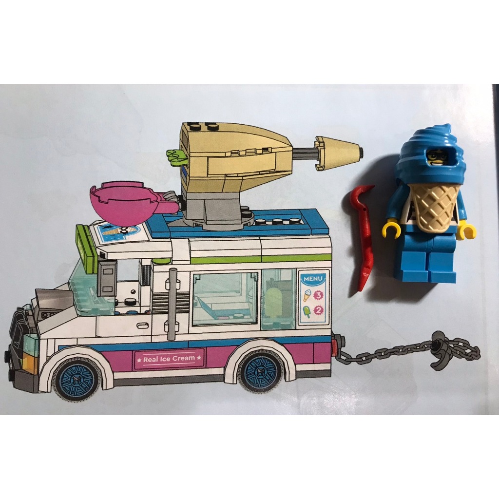 【積木2010 拆賣 】樂高 LEGO 深水色 小偷 + 冰淇淋車 / 60314 城市 CITY / 無外盒