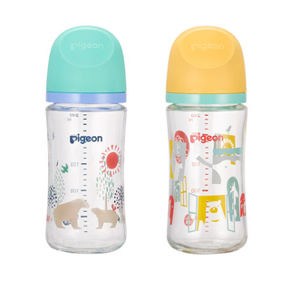 附發票【Pigeon貝親 第三代母乳實感玻璃奶瓶240ml (動物園/北極熊) 單支】