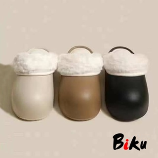 韓國 夯品暖芯泡芙軟墊寶寶鞋 可拆洗輕量穆勒鞋 防水保暖寶寶穆勒鞋-BIKU/B酷