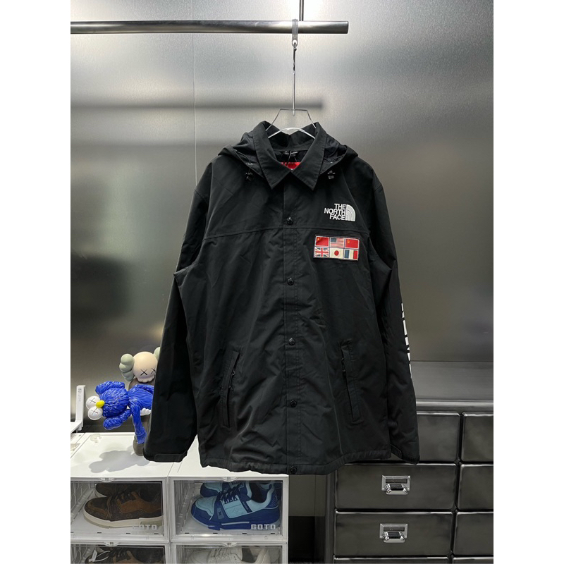 《二手寄Supreme TNF 黑地圖衝鋒衣 DY7158