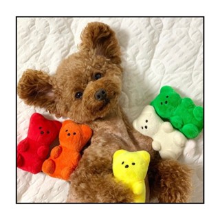 貓你一犬｜小熊軟糖發聲玩具 韓國熱賣 寵物玩具 娃娃 發聲玩具 狗狗玩具 貓咪玩具 玩具 玩偶 寵物用品 磨牙 繽紛 Q