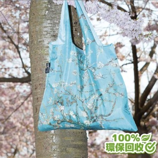 LOQI 博物館系列 梵谷名畫 杏花盛開 春捲包 購物袋 手提袋 環保袋 肩背袋
