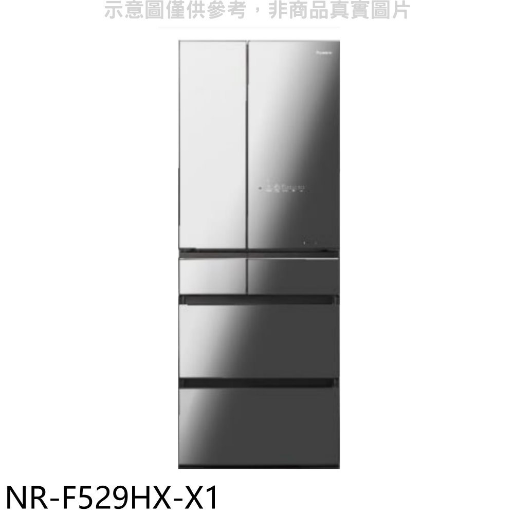 《再議價》Panasonic國際牌【NR-F529HX-X1】520公升六門變頻鑽石黑冰箱(含標準安裝)