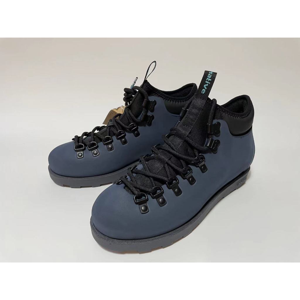 實拍Native shoes fitzsimmons 男女休閒鞋 防水保暖登山雪地靴 M4~M10藍/灰底