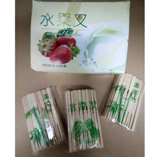 台灣制 水果叉1包入 （50支/包） 孟宗竹水果叉 天然竹食物叉 一次性水果叉