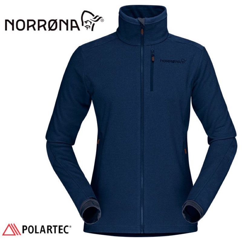 【Norrona 老人頭 挪威】svalbard warm1 保暖外套 刷毛外套 女 靛青藍 M